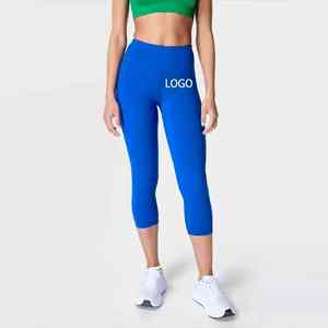 Wholesale OEM/ODM Custom <b>Cropped</b> Gym <b>Leggings</b> Sweat-Wicking & Quick-Drying Yoga <b>Leggings</b> for Women - Product Image 1
