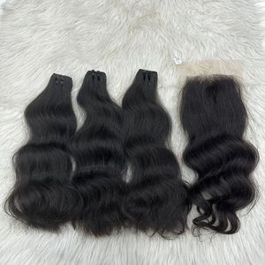 RAW Cambodian Natural Wave Extensions de cheveux Remy avec un seul donneur Extensions de cheveux humains les plus vendus - Product Image 6
