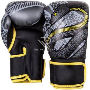 Gants de boxe MMA en cuir véritable personnalisés avec fermeture auto-agrippante et impression par sublimation pour le grappling et l'entraînement au sac de frappe - Product Image 1