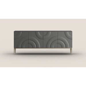 Aparador de 3 Puertas de Estilo Italiano de Alta Gama, Mueble Buffet de MDF Lacado de Lujo para Comedor y Sala de Estar - Product Image 3