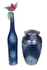 โกศเผาไฟสีน้ำเงินคลาสสิกอุปกรณ์งานศพสไตล์อเมริกันโลหะแบบคลาสสิก - Product Image 6