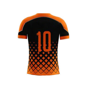 ชุดกีฬาโพลีเอสเตอร์ระบายอากาศได้ดีชุดเล่นฟุตบอลแบบ100% - Product Image 3