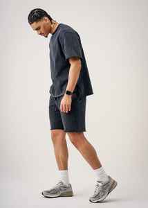 Venta al por mayor Hombres 180 Gsm 95% Algodón 5% Elastano Boxy Drop Shoulder Oversize Shortset Con Capucha Cuello Personalizable Sólido Peso Pesado - Product Image 6