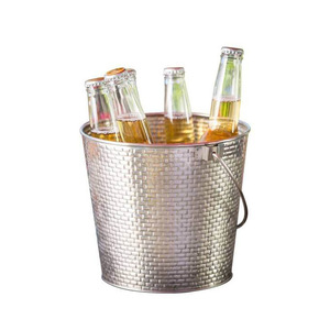 Fabricant de seaux à glace modernes et élégants en acier inoxydable Design fantaisie personnalisé Seau à glace en métal champagne fini cuivre - Product Image 2