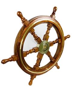 Latest Modern Nautical Beach Wooden Boat <b>Ship</b> Steering <b>Wheel</b> Best in Category Home Boat Indoor Boat <b>Ship</b> <b>Wheel</b> Decor Usage - Product Image 4