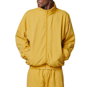 Healy Yellow Stand Zipper Windbreaker 100% Nylon Custom Logo Unisex Sport Outfit Workout Tracksuit Long Sleeve Top with Pocket - Product Image 2