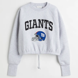 Sudaderas de cuello redondo con estampado de bordado personalizado para mujer, sudaderas de punto de manga larga, talla XS de invierno, logotipo frontal, corte corto - Product Image 1