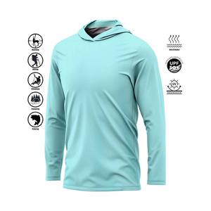 Customized Top Quality UPF 50 Quick Dry Fishing Sunscreen <b>Hoodie</b> Summer Men's Ultra <b>Thin</b> Sports Fishing Shirts Long Sleeve Tops - Product Image 3