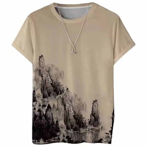 Camiseta extragrande de algodón 100% de calidad superior con impresión gráfica personalizada, impresión sublimada, etiqueta personalizada y logotipo, tela transpirable - Product Image 1