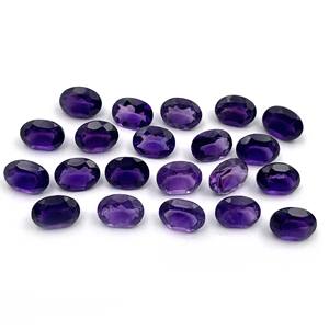 Mélange de pierres précieuses naturelles en vrac d'améthyste africaine taille ovale 4x6 5x7 8x10 10x12 certifié IGI traité thermiquement pour la fabrication de bijoux - Product Image 4