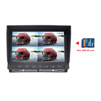 Moniteur IPS 9 pouces à vision nocturne infrarouge 4 canaux | Prise d'aviation à 4 broches | Enregistreur DVR 700 nit 1080P | 12-36V pour tracteurs, moissonneuses-batteuses et flottes de camions