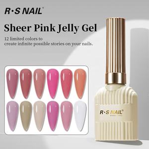 Vernis Gel Jelly Couleur Neutre R S Nail Logo Personnalisé Nude Rose Transparent Jelly pour <span class=keywords><strong>French</strong></span> <span class=keywords><strong>Manucure</strong></span> et Nail Art - Product Image 2