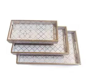 Plateau de service en émail imprimé pour la décoration de la maison, le petit-déjeuner, le Ramadan et Noël - Product Image 2