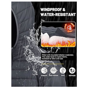 เสื้อแจ็คเก็ตพัฟเฟอร์มีฮู้ดสำหรับผู้ชาย ดีไซน์ทันสมัย กันลม กันหนาว เหมาะสำหรับการเดินป่า ตั้งแคมป์ และการเดินทางในสภาพอากาศหนาวเย็นกลางแจ้ง - Product Image 3