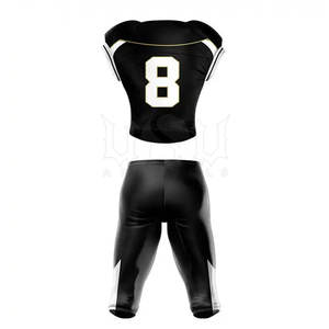 ออกแบบโลโก้ของคุณเอง ชุดทีมฟุตบอลอเมริกัน เสื้อแขนสั้นระบายอากาศได้ดี ผลิตจากโพลีเอสเตอร์ 100% สำหรับผู้ชาย - Product Image 2