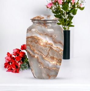 Urna de cremación abstracta para cenizas humanas, urna conmemorativa, recuerdos, 10 pulgadas - Product Image 2