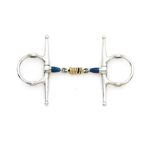 <b>Jointed</b> Disc Full Cheek Gag Bit | Durable Stainless Steel Horse Bit with <b>Roller</b> Mouthpiece for Equestrian Training & Riding - Product Image 1