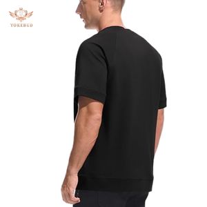 T-shirt formel en coton pur tricoté 100 %, coupe oversize, impression personnalisée, mode décontractée, manches courtes, col rond, devant imprimé, grande taille, vente en gros - Product Image 5