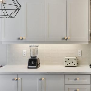 Boutons de commode moletés en aluminium doré de 1 pouce pour armoires de cuisine et tiroirs d'armoire - Product Image 6