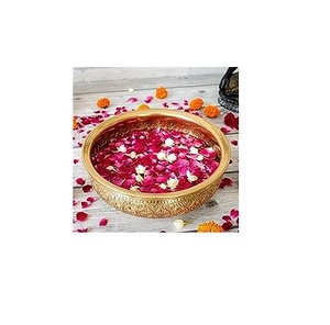 Urli rond en fer martelé 2026 avec feuilles, idéal pour la décoration intérieure et les tables de fête, en promotion au meilleur prix - Product Image 2