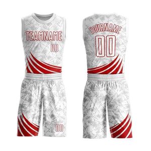 Ensemble de maillot de basket-ball personnalisé avec logo imprimé par sublimation maillot short uniforme bleu respirant pour adultes tailles pour l'entraînement - Product Image 1