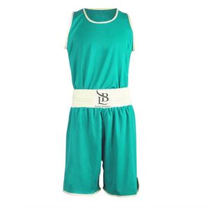 Unisexe 100% Polyester Kick Boxing Vest & Shorts Kit Personnalisé Simple En Gros Arts Martiaux Porter Kickboxing Uniformes - Product Image 1