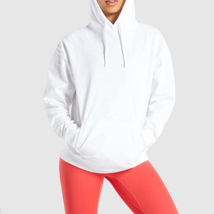 Classique automne Yoga à capuche 52/48 peigné anneau filé tricoté coton/Polyester polaire dames respirant avant Logo pull - Product Image 6