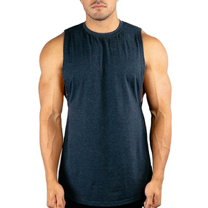 <b>Men</b> Plain <b>Tank</b> <b>Top</b> High Neck Soft Cotton Tee Fashion Design Cut Off Shirt High Neck Curved Hem <b>Tank</b> <b>Top</b> OME ODM Services - Product Image 1