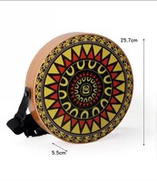 Walter Colorful Small Cajon Hand Drum Travel Percussion Instrument Snare Resonance Mahogany Head First-ever Wearable Drum