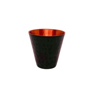 Ensemble de 4 pièces verre à liqueur en cuivre de couleur or rose martelé pour l'utilisation de bar d'hôtel à boire de bière de vin
