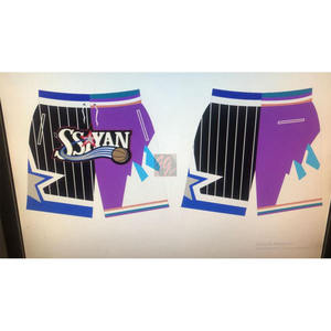 Shorts de basket-ball unisexes pour hommes, en maille épaisse, polyester, imprimés par sublimation, brodés, shorts de sport athlétiques d'été - Product Image 5