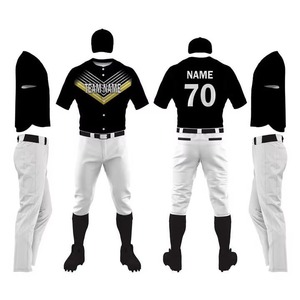 Prix de gros Uniformes de baseball à manches courtes imprimés par sublimation Chemise en jersey respirant Uniformes de softball pour jeunes et adultes - Product Image 2