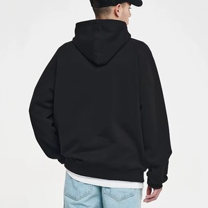 Sweat-shirt à capuche en molleton surdimensionné pour homme, personnalisé en gros, couleur unie, avec fermeture éclair 1/4 et impression de logo personnalisée - Product Image 5