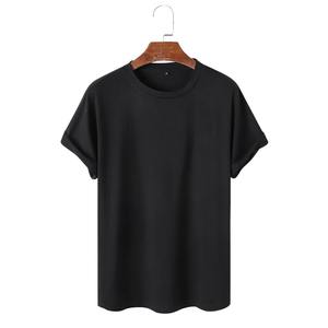 Option d'impression vierge de t-shirt en coton noir pur personnalisé de haute qualité pour hommes disponible - Product Image 1