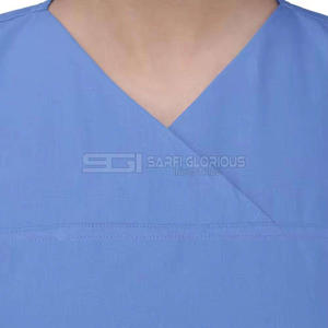 ชุดยูนิฟอร์มพยาบาลแบบมืออาชีพ OEM รุ่นปี 2025 เสื้อทรงหลวมมีกระเป๋า ชุดสครับฤดูร้อนสำหรับโรงพยาบาล ผ้าถักสำหรับแพทย์ - Product Image 4