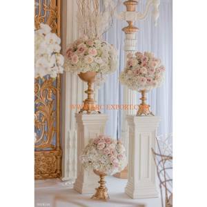 Centro de mesa de decoración de boda para interiores, diseño admirable chapado en oro, superventas de lujo, centro de mesa único para suministro - Product Image 4