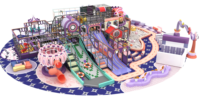 Aire de jeux intérieure de forme ronde pour enfants, divertissement familial, aire de jeux souple pour tout-petits