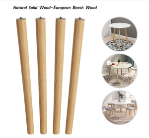 Pieds de meubles d'extérieur modernes en bois massif de haute qualité, design personnalisé, robustes, en forme de T, pour canapé et armoire - Product Image 4