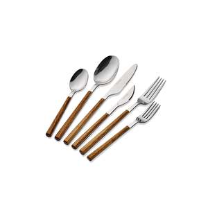 Ensemble de couverts en bois argent 36 pièces pour vaisselle - Product Image 1