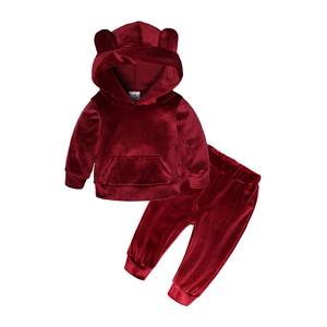Conjuntos Deportivos de Terciopelo para Niñas, Ropa de Invierno de Diseño de Moda, Trajes Deportivos de Felpa para Niños - Product Image 6