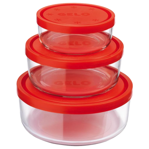 Bormioli Rocco Tris vetro gelo contenitori di stoccaggio Set di 3 pezzi 11 15 18 cm di diametro per la conservazione degli alimenti - Product Image 1