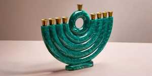 Magnifique Menorah Hanoucca XXL, élégante et intemporelle, décoration de fête juive idéale pour les grandes célébrations et les présentations à domicile - Product Image 6