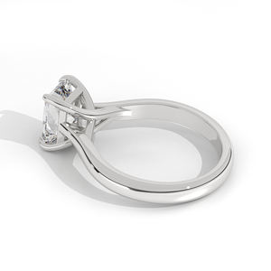 Bague de fiançailles en diamant de laboratoire incolore et radieux, clarté VVS, alliance en or rose, sertie en or 18 carats, pour mariages romantiques et fêtes - Product Image 5