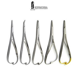 Ensemble d'instruments chirurgicaux orthodontiques manuels personnalisés à succès, base dentaire en acier inoxydable, porte-aiguilles Mathieu, embouts TC - Product Image 1