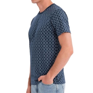 T-shirt décontracté pour homme en soie/coton 180 g/m², confortable, respirant, séchage rapide, léger, impression par sublimation et sérigraphie, vente en gros - Product Image 1