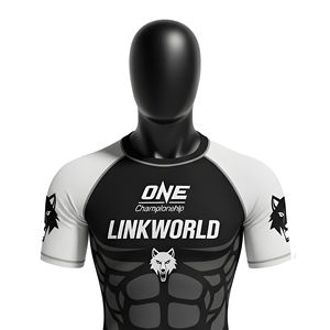 เสื้อผดผื่นแบบบีบอัดสำหรับผู้ชายเสื้อผื่นแบบแขนสั้นป้องกันรังสียูวี MMA - Product Image 3