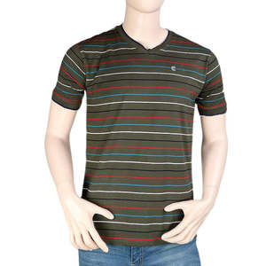 Camiseta de manga corta con cuello en V para hombre - Multicolor - Product Image 3