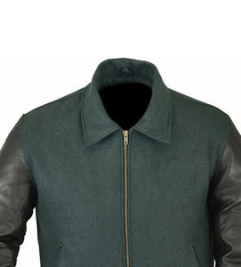 Men Baseball <b>Jacket</b> Varsity Style Cotton Polyester Snap Button Casual Streetwear Custom OEM Wholesale - Product Image 4