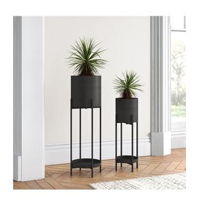 ที่ปลูกต้นไม้โลหะแบบเหล็กผงสีดำที่ได้รับการตกแต่งในบ้านโรงแรมสำนักงาน - Product Image 2