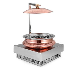 Réchauffeur d'aliments de luxe en cuivre design traditionnel fait à la main en gros plat de nourriture classique élégant chaud vente - Product Image 3